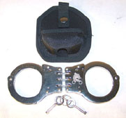 DELUXE CHROME HINGED POLICE HANDCUFFS