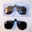 CLIP ON DARK LENSE SUNGLASSES