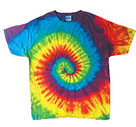 RAINBOW SWIRL TYE DYE TEE SHIRT