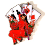 DEVIL GIRL CARDS HAT/ JACKET PIN