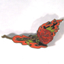 FLAMING ROSE HAT/ JACKET PIN