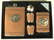 SCORPION FLASK SET W CIGARETTE CASE