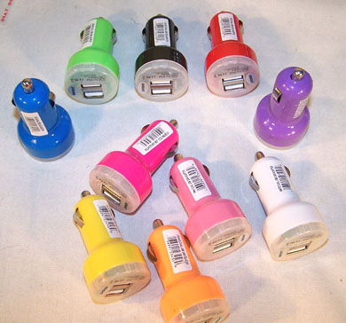 DUEL METALLIC USB CAR CHARGER PLUG PHONE ACCESSORY