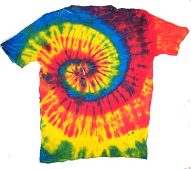 PETITE TIE DYE RASTA RAINBOW SWIRL TEE SHIRT * CLOSEOUT $ 2.95 EA