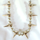 SPIKED BALL CHAIN NECKLACE - CLOSEOUT $ 1 EA