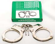 OFFICIAL POLICE NICKEL PLATED STEEL HANDCUFFS
