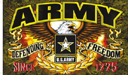 ARMY DEFENDING FREEDOM DELUXE 3 X 5 FLAG