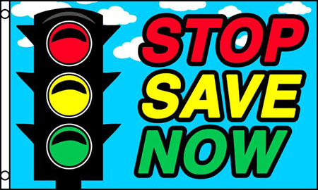 STOP SAVE NOW 3 X 5 FLAG