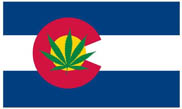 COLORADO STATE MEDICAL MARIJUANA POT LEAF 3 X 5 FLAG