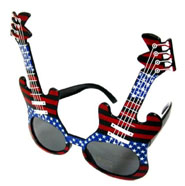 AMERICAN FLAG GUITAR PARTY GLASSES