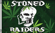 STONED RAIDERS SKULL 3 X 5 FLAG