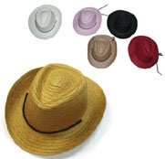 KIDS ASSORTED COLOR STRAW COWBOY HAT