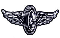 JUMBO 11 INCH WHEEL WITH WINGS EMBOIDERIED PATCH