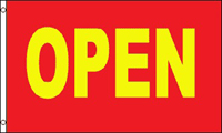 RED AND YELLOW OPEN 3 X 5 FLAG
