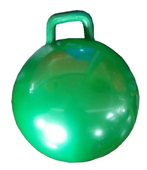 GREEN GIANT BOUNCE RIDE ON HOP BALL WITH HANDLE *- CLOSEOUT $ 3.5