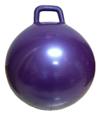 PURPLE GIANT BOUNCE RIDE ON HOP BALL WITH HANDLE *- CLOSEOUT 3.50