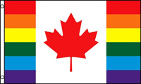CANADA RAINBOW 3 X 5 FLAG