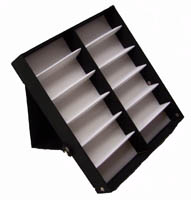 12 PAIR BLACK COVER SUNGLASS TRAY *- CLOSEOUT $9.50 EA