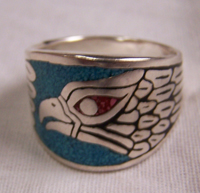 EAGLE HEAD BAND BIKER RING