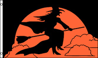 FLYING HALLOWEEN WITCH 3 X 5 FLAG