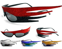 ONE SIDE FLAMES PARTY EYE GLASSES  *- CLOSEOUT NOW $ 1 EACH