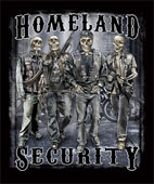 HOMELAND SECURITY SKELETON SOLDIERS SHORT SLEEVE TEE SHIRT