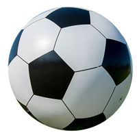 WHITE 16 INCH SOCCER BALL INFLATABLE