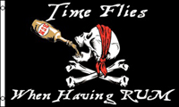 TIME FLYS WHEN YOUR HAVING RUM 3 X 5 FLAG *
