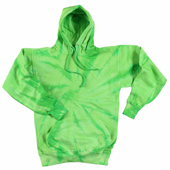 LIME GREEN MONSOON TIE DYED HOODIE - CLOSEOUT 12.50 EA