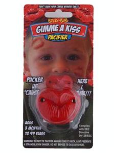 GIVE ME A KISS LIPS BILLY BOB TODDLER PACIFIER