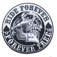 SPACES RIDER FOREVER SKULL 4 INCH PATCH