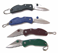 SERRATED BLADE FOLDING POCKET LOCK BLADE KNIFE KEY CHAINS