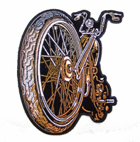 BIG WHEEL MOTORCYCLE BIKE EMBROIDERIED 5 INCH PATCH