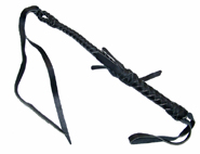 DELUXE BLACK MEXICO LEATHER HORSE RIDING CROP