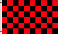 RED & BLACK CHECKERED RACING 2 X3 FLAG