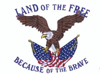 LAND OF THE FREE EAGLE 3 X 5 FLAG