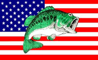 USA AMERICN BASS FISH 3 X 5 FLAG
