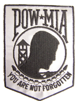 REFLECTIVE POW MIA MILITARY 4 IN PATCH