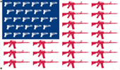 AMERICAN GUNS 2ND AMEDMENT 3 X 5 FLAG