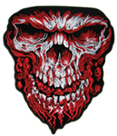 JUMBO BLOOD SKULL FACE 11 INCH PATCH