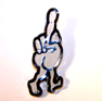 WALKING MIDDLE FINGER HAT / JACKET PIN