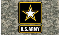 CAMOUFLAGED US ARMY STAR 3 X 5 FLAG