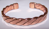 HEAVY PURE COPPER 50GM ZIG ZIG CUFF BRACELET