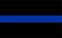 BLACK & BLUE POLICE REMEMBRANCE THIN LINE FLAG