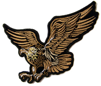 EAGLE IN FLIGHT 5 IN EMBROIDERED PATCH