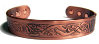 CELTIC SNAKE PURE COPPER SIX MAGNET CUFF BRACELET