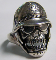 VAMIRE SKULL POLICE DEPT HAT BIKER RINGS