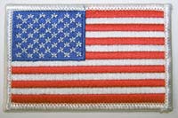 AMERICAN FLAG WHITE BOARDER 3 INCH PATCH