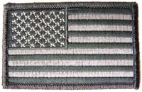 AMERICAN FLAG URBAN GREY LEFT ARM 3 INCH PATCH