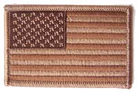 AMERICAN FLAG BROWN LEFT ARM 3 INCH PATCH